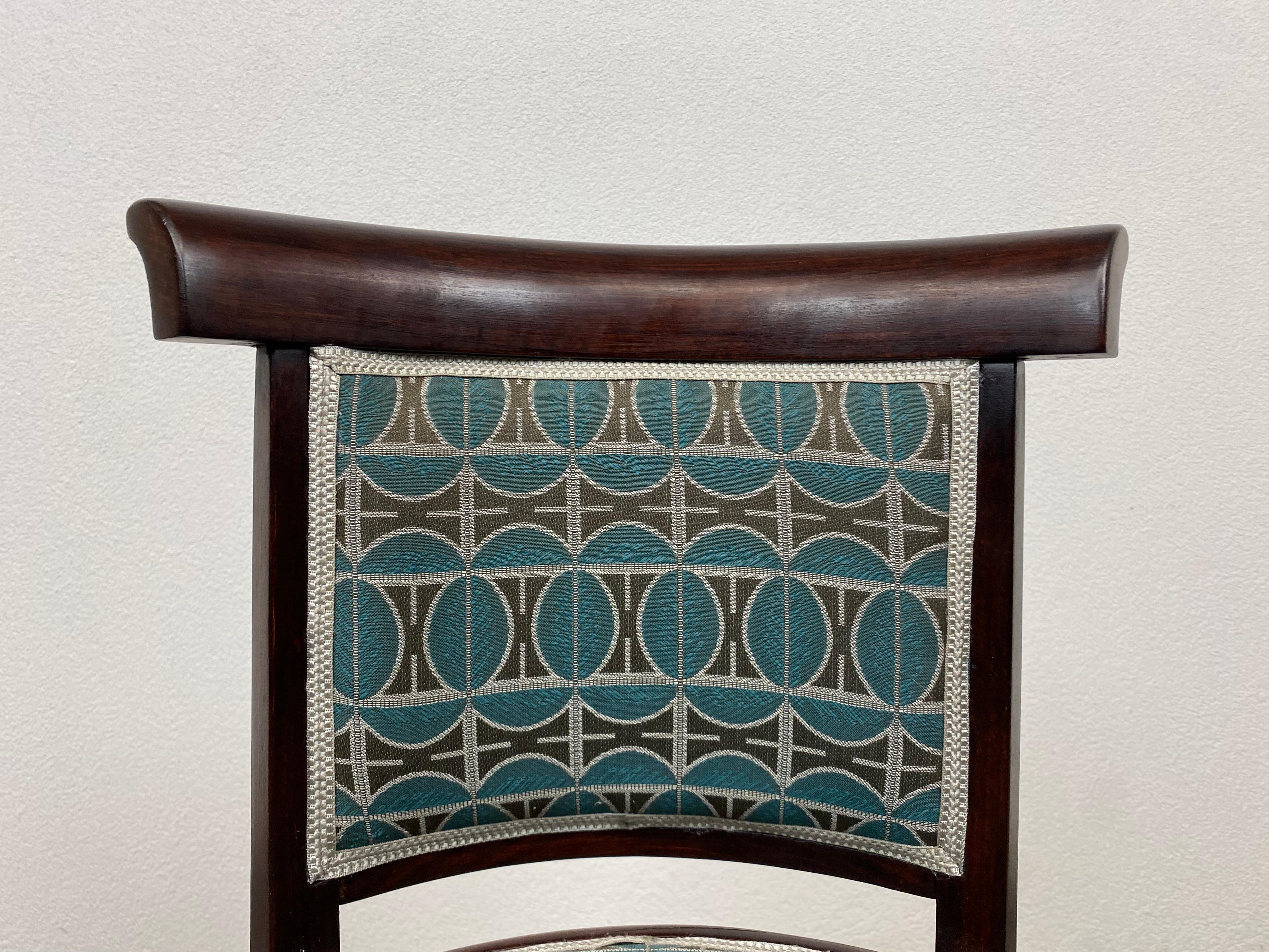 Pair of Salon Chair No.423 by Josef Hoffmann for J&J Kohn For Sale 1