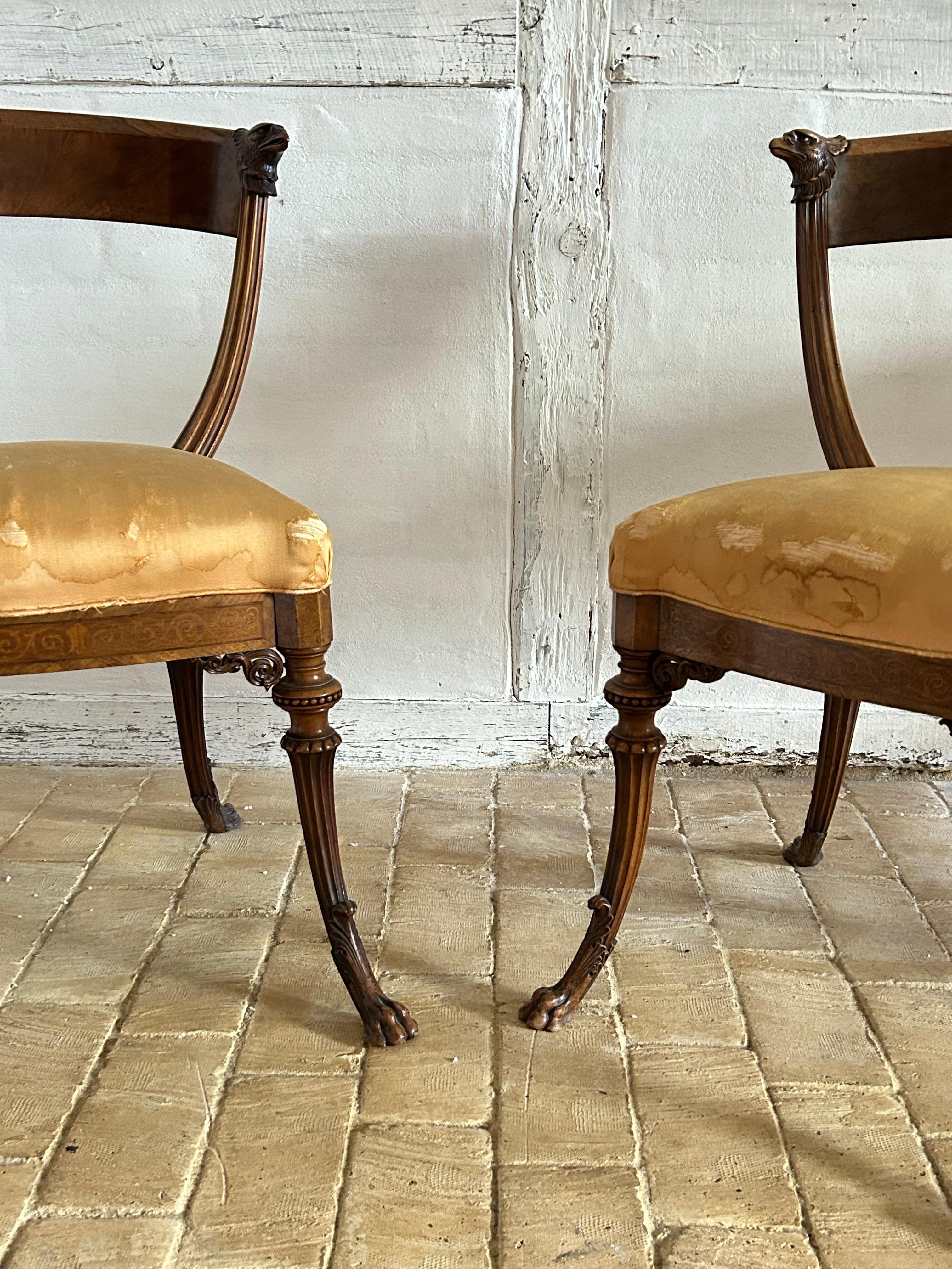 Pair of Salon Chairs by Architect Vilhelm Dahlerup Denmark, c. 1870–1890 In Good Condition For Sale In Valby, 84