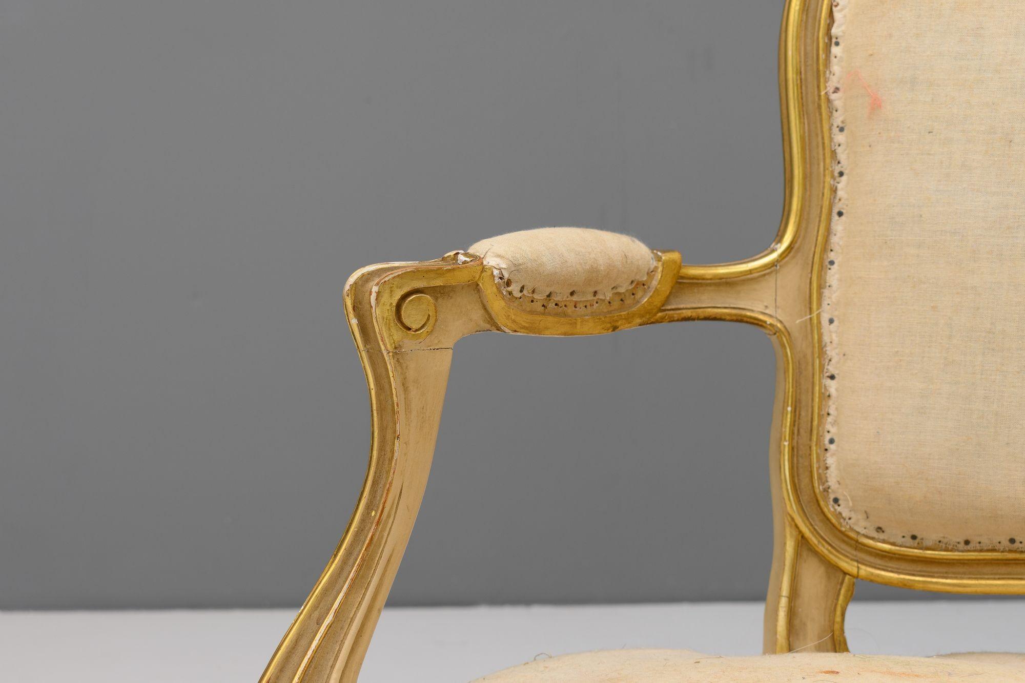 French Pair of Salon Chairs For Sale