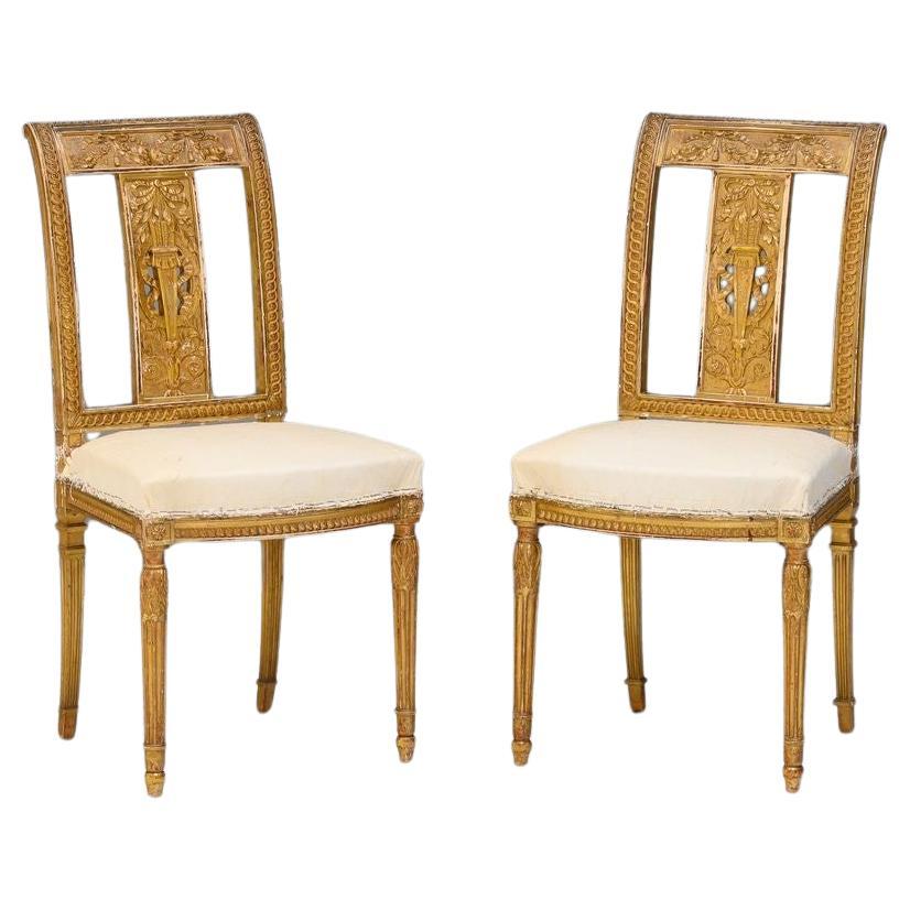 Paire de chaises de salon en vente