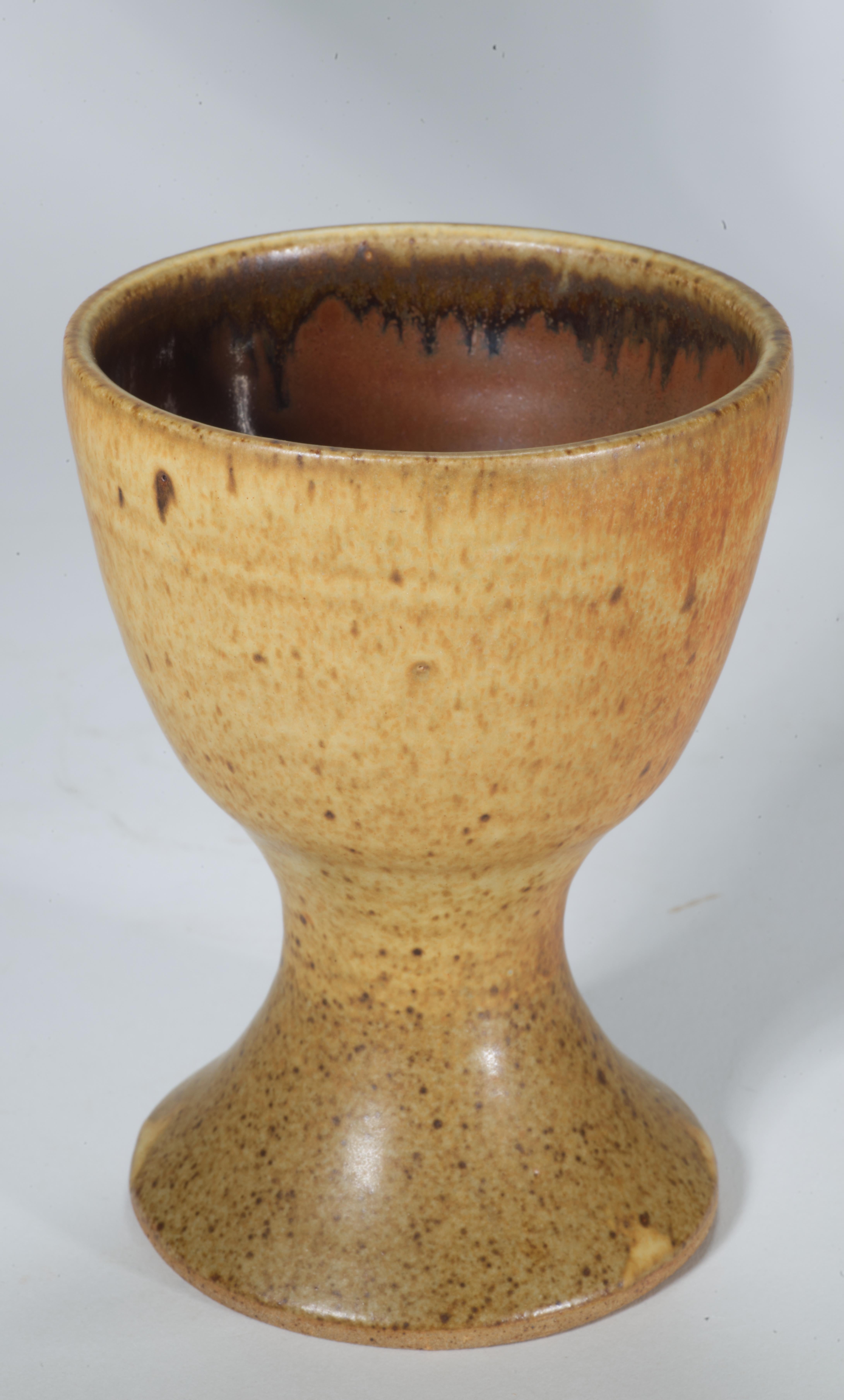 Coppia di calici o bicchieri con smalto salato, Studio Pottery americano In condizioni buone in vendita a Clifton Springs, NY