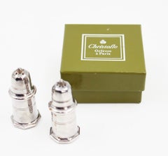 Pair of Saltcellar and Pepperpot, Christofle house, 20th Century