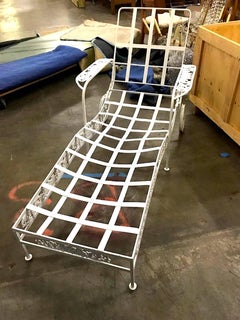 Pair of Salterini Chaise Lounge "Grape Vine" Frames, in White