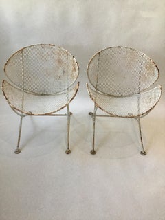 Pair Clam Shell Chairs By Tempestini For Salterini