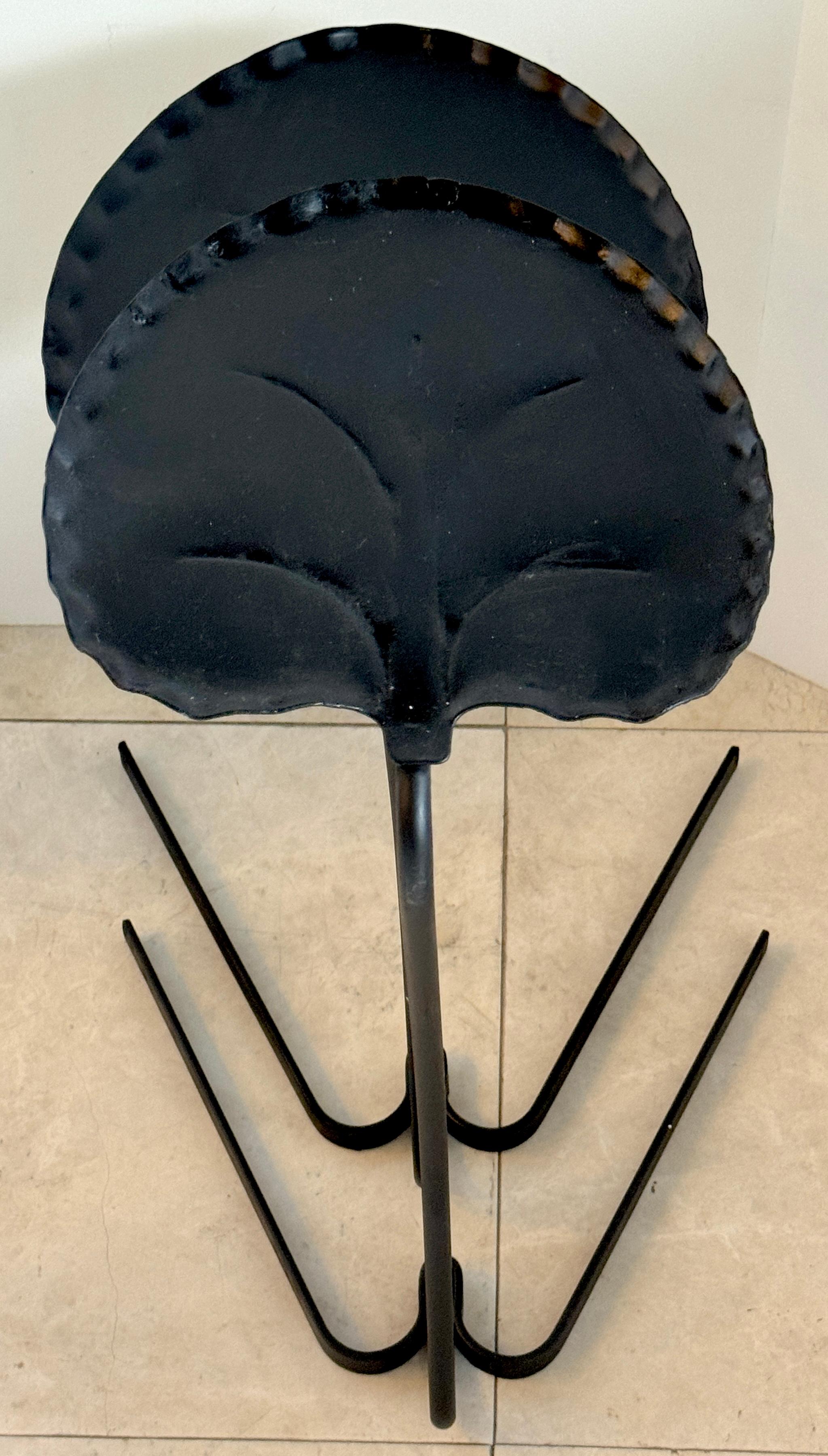 Painted Pair of Salterini Lily Pad Nesting Tables