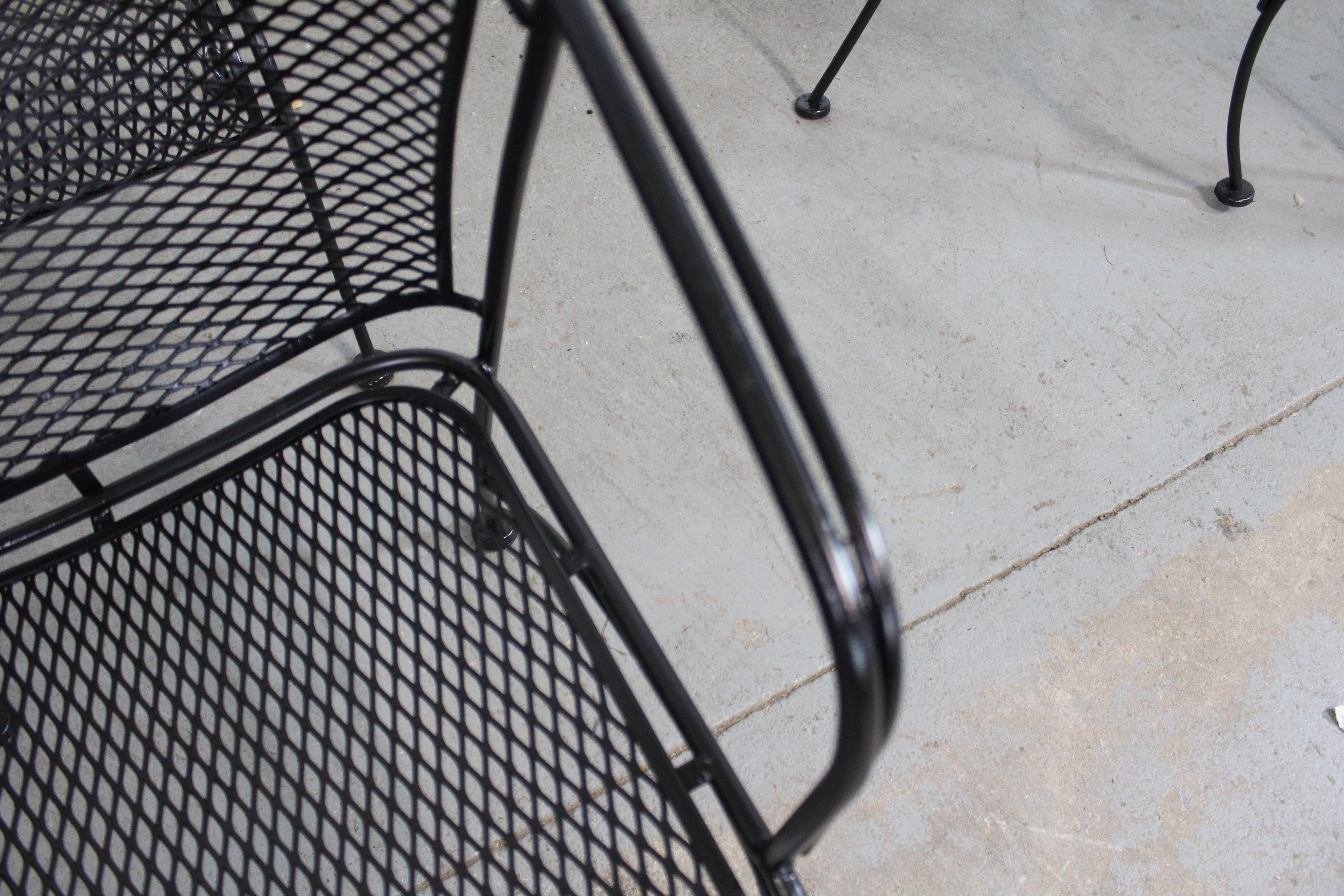 Pair of Salterini Mid-Century Salterini Curve Back Outdoor Arm Chairs For Sale 6