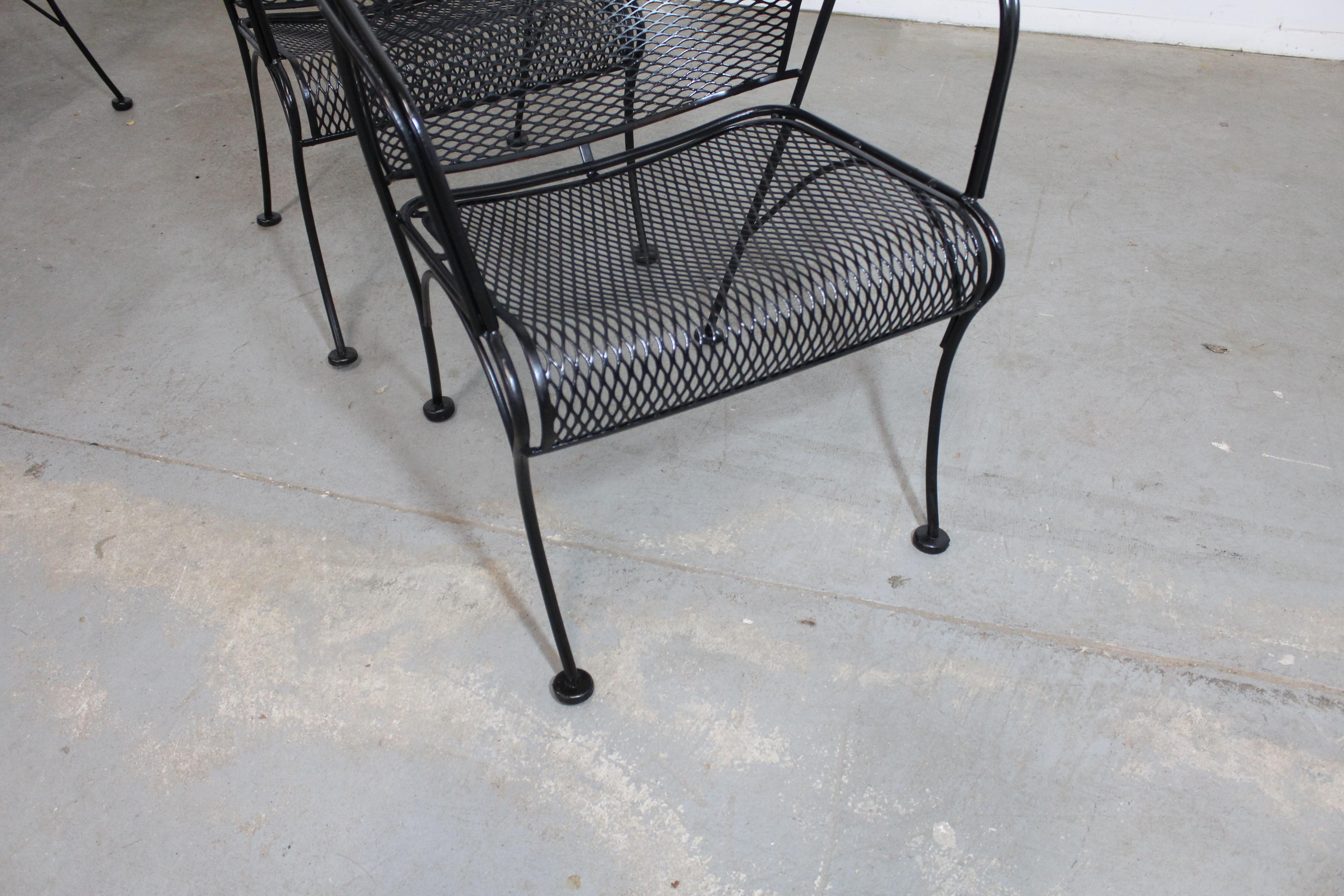 Pair of Salterini Mid-Century Salterini Curve Back Outdoor Arm Chairs In Good Condition For Sale In Wilmington, DE