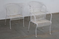 Pair of Salterini Mid-Century Salterini Curve Back Outdoor Arm Chairs