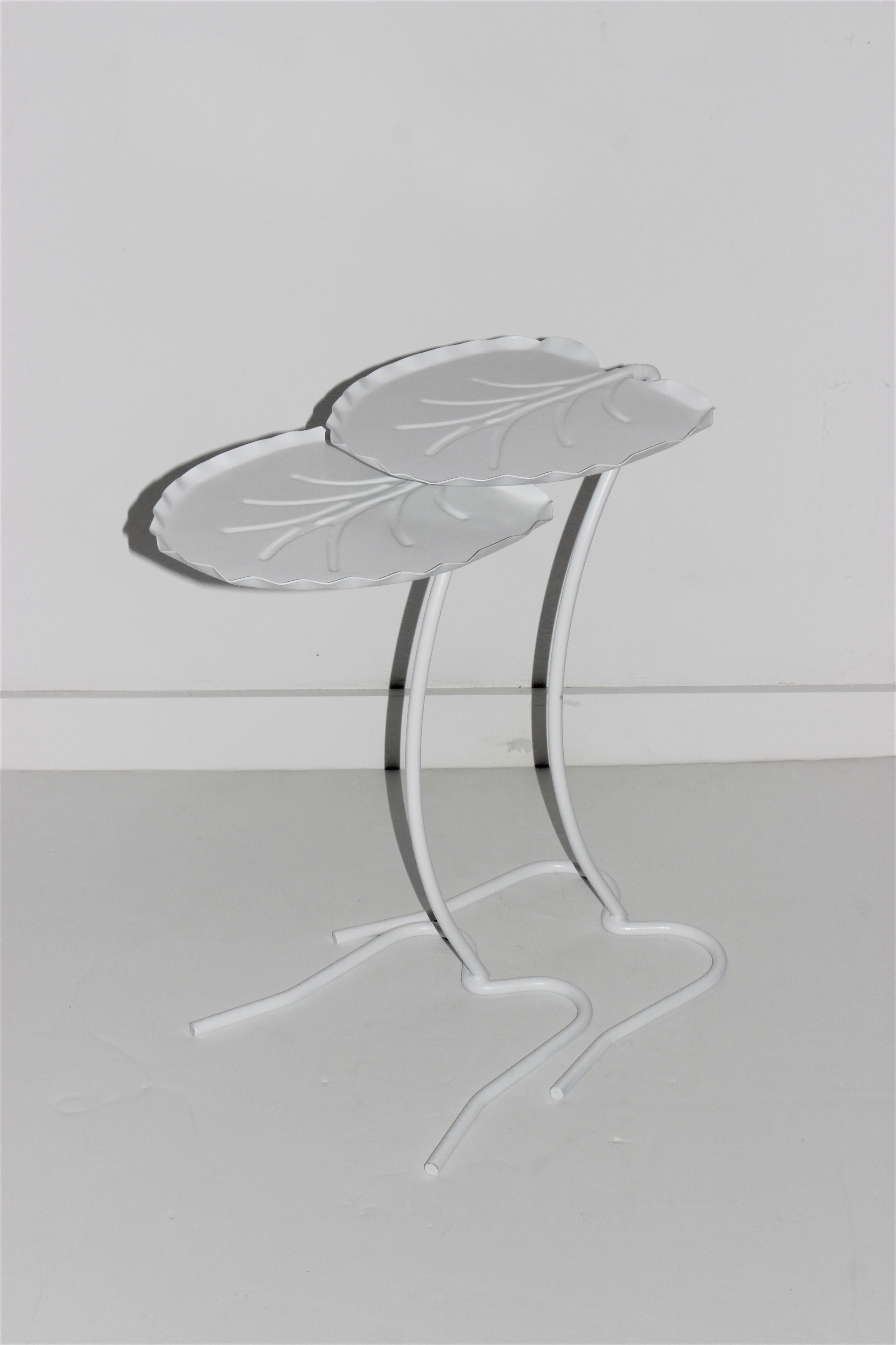 Two Piece Set of  Salterini Nesting Lily Pad Tables 6