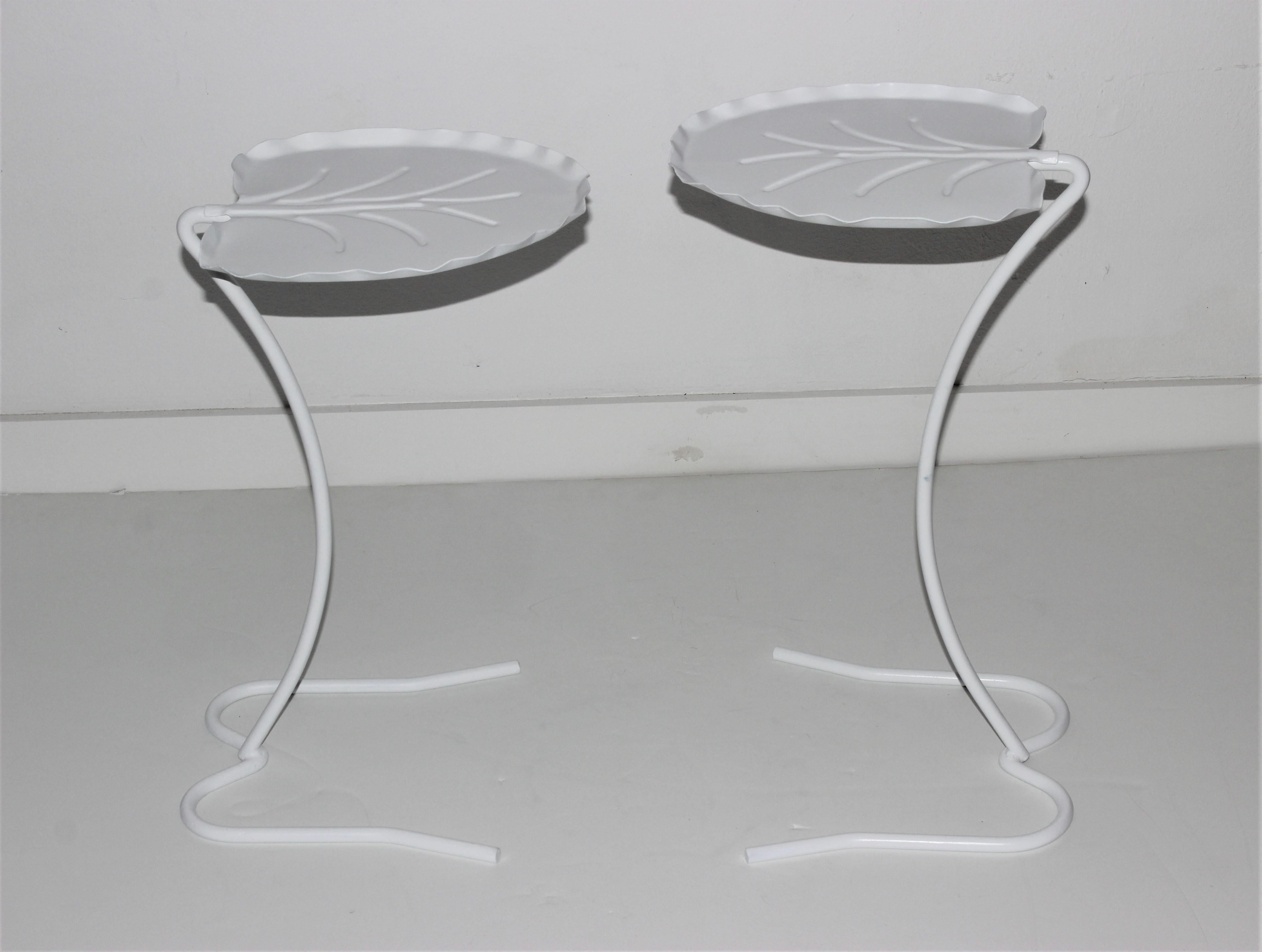 Two Piece Set of  Salterini Nesting Lily Pad Tables 8
