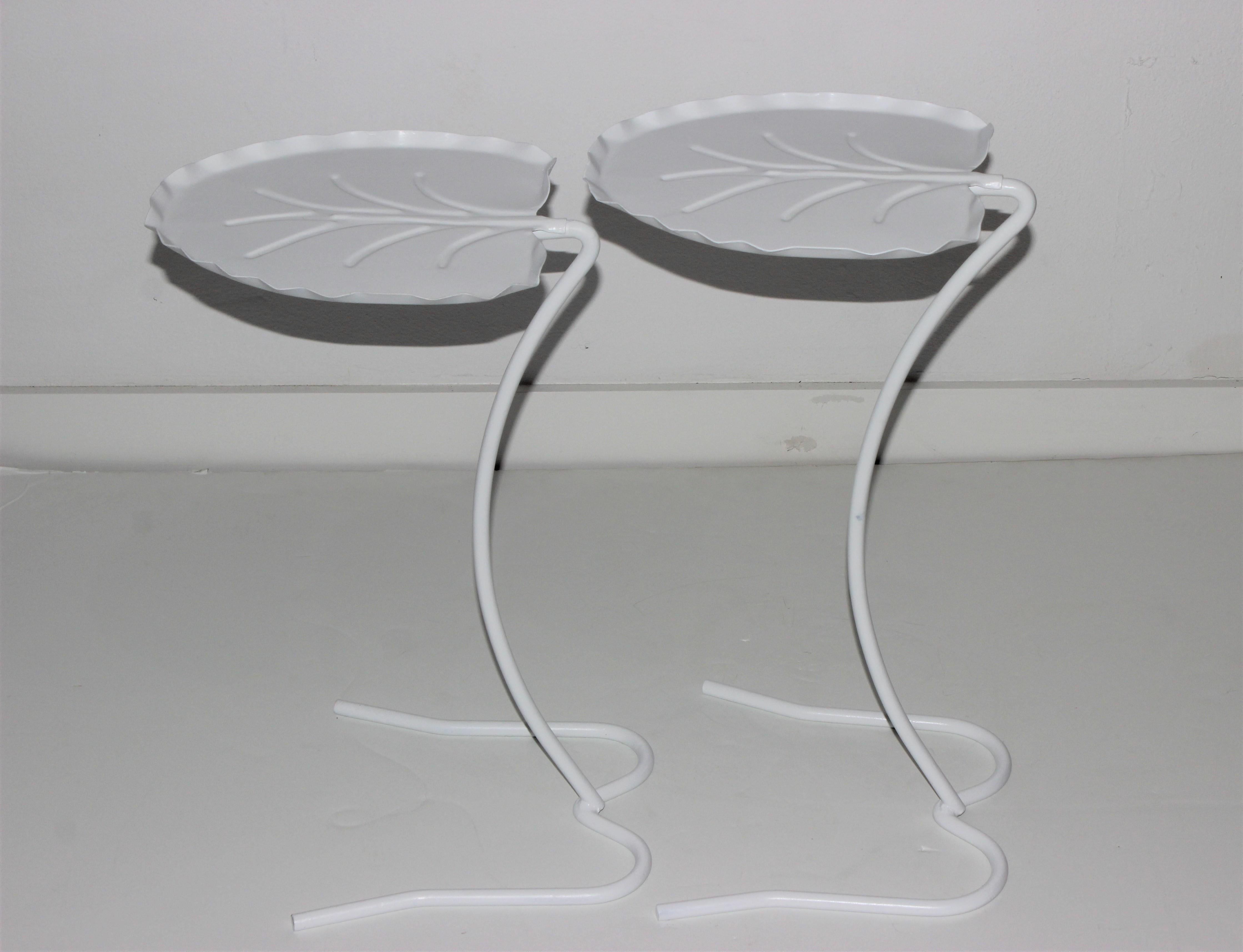 Two Piece Set of  Salterini Nesting Lily Pad Tables 10