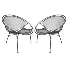 Retro Pair of Salterini 'Radar' Collection Lounge Chairs by Tempestini