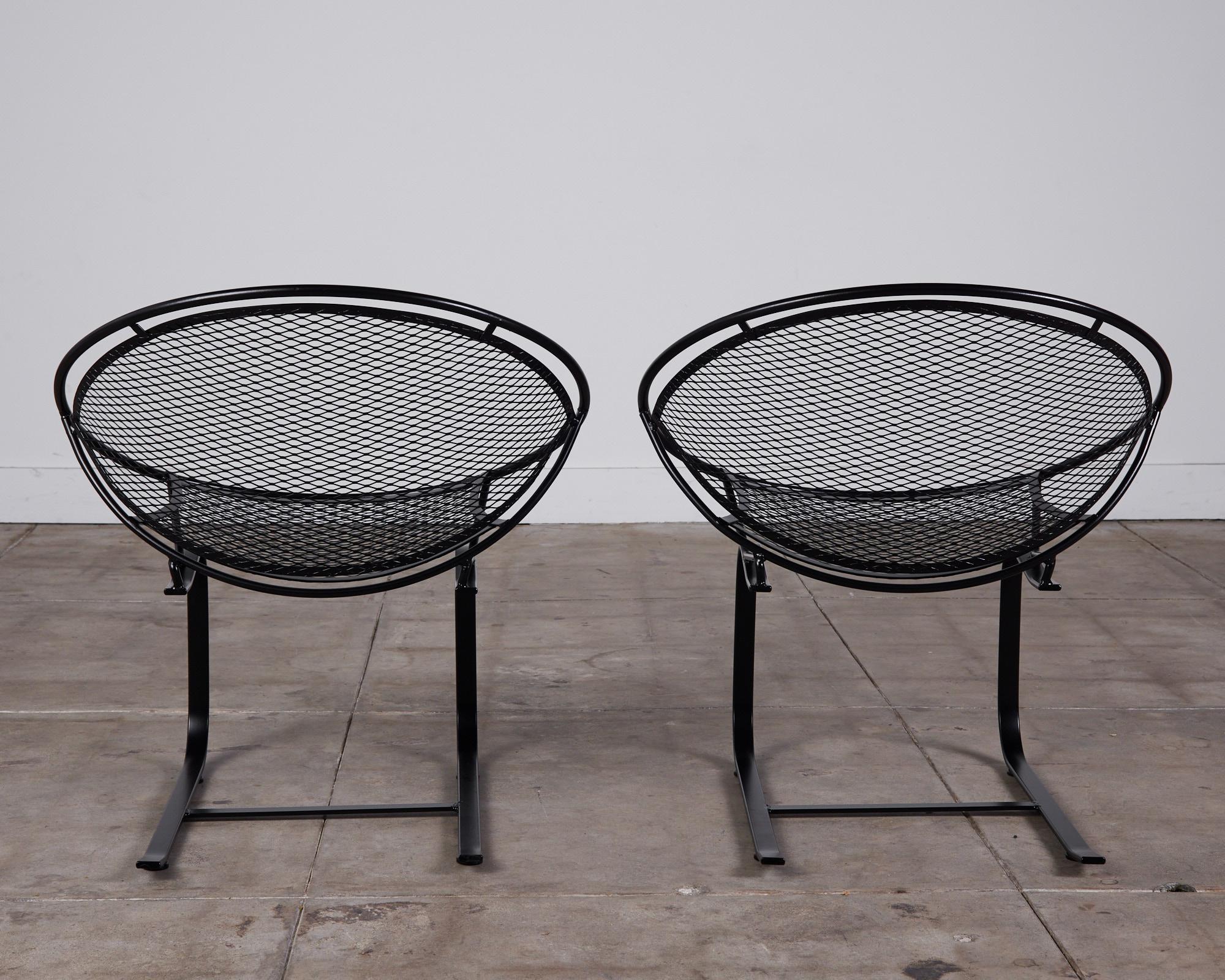 Mid-20th Century Pair of Salterini “Radar” Rocking Chairs by Maurizio Tempestini