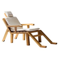 Pair of Salvador Dali Contemporary Portlligat Wood Sculpture Sunbed with Cushion