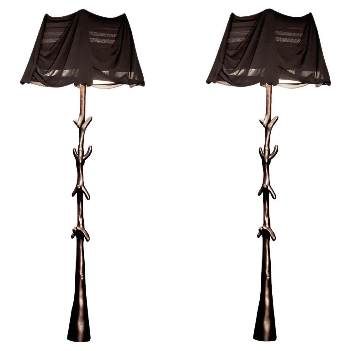 Paar Salvador Dali Muletas-Lampen-Skulptur, Black Label, limitierte Auflage von BD im Angebot