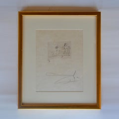 Paire de gravures de Salvador Dalí "Femme à la fleur" "Quitter le niveau de la colère"