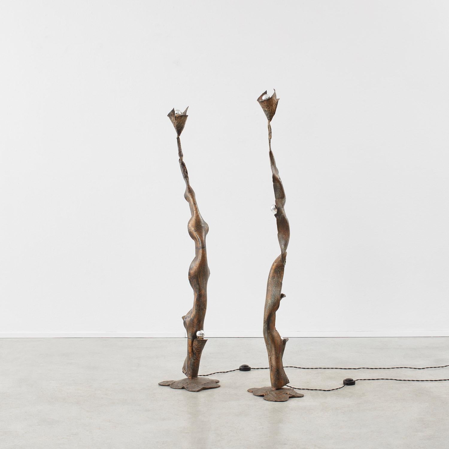 Italian Pair of Salvino Marsura floor lamps - Italy, 1970s For Sale