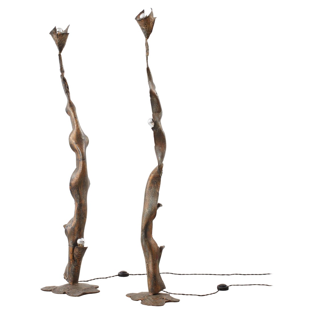 Pair of Salvino Marsura floor lamps - Italy, 1970s