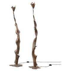 Pair of Salvino Marsura floor lamps - Italy, 1970s