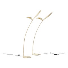 Pair of Salvino Marsura 
Strelitzia
 floor lamps - Italy, 2000s