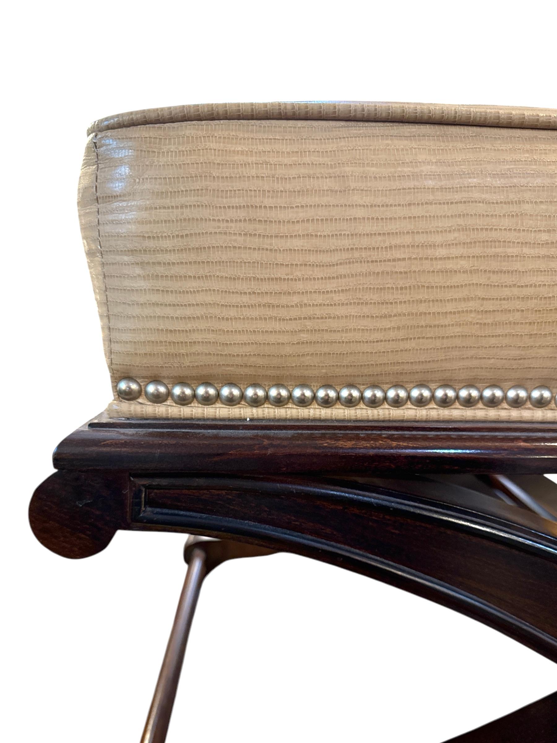 20th Century Pair of Sam Moore Leather Ottomans