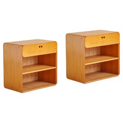 Pair of 'Samara Series' Beech Wood Nightstands by Derk Jan De Vries for Maisa