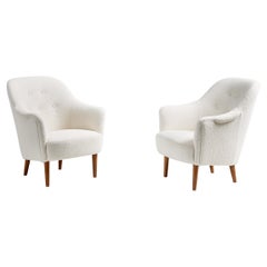 Used Pair of Sampsel Armchairs by Carl Malmsten, 1956