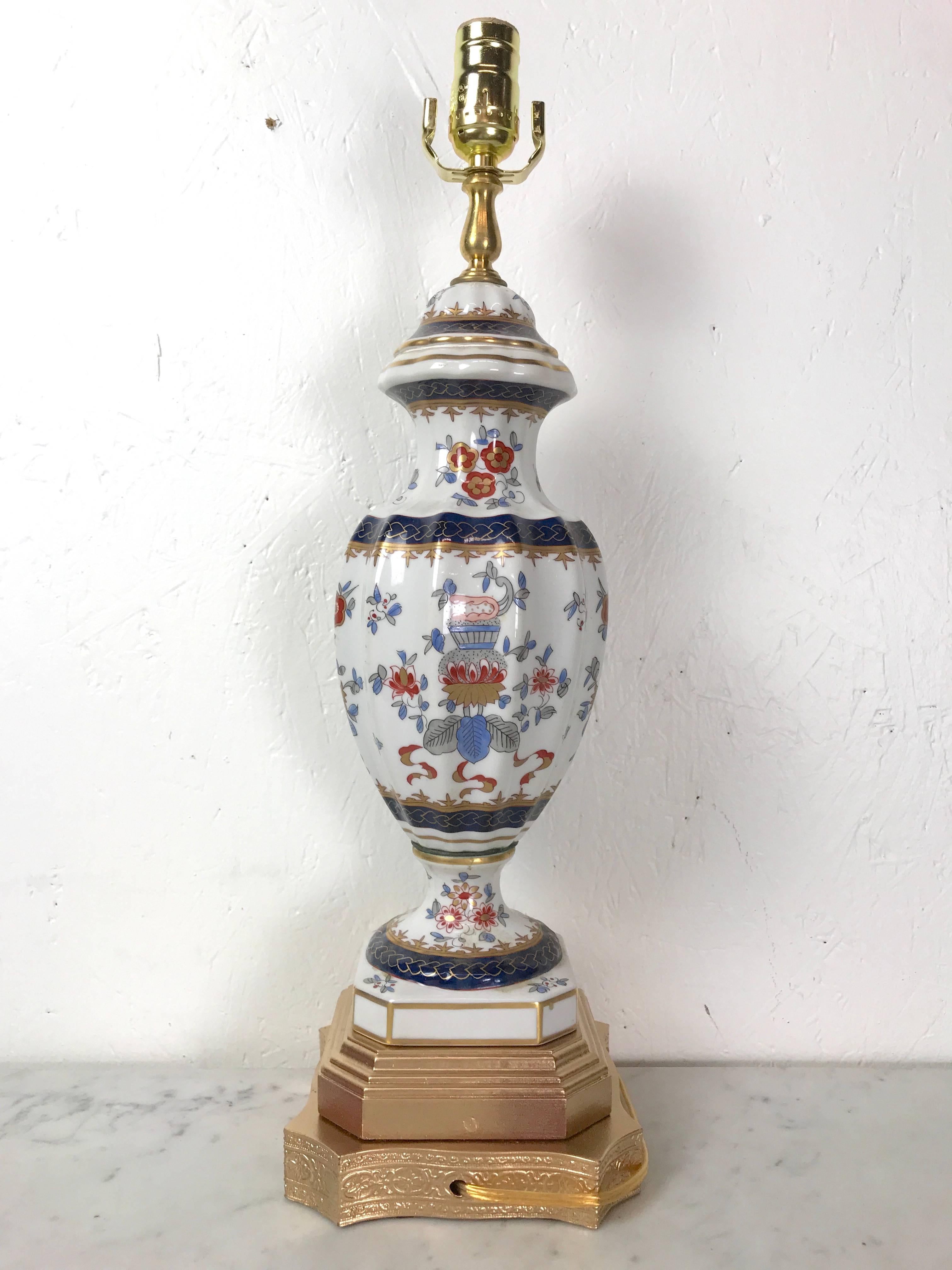 20th Century Pair of Samson Armorial Urns, Now as Lamps