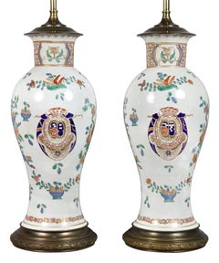 Pair of Samson Chinese Export Style Porcelain Table Lamps