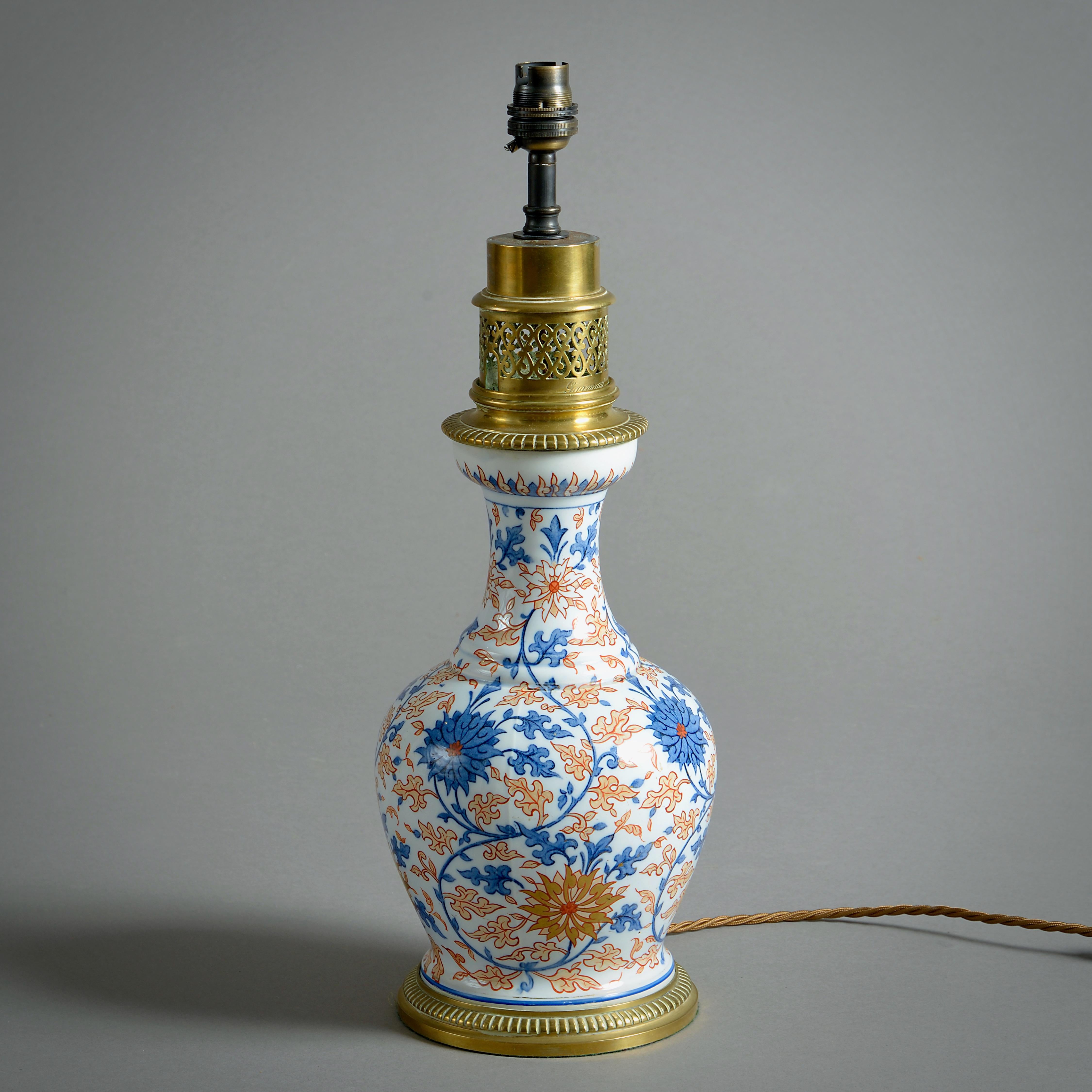 A FINE PAIR OF SAMSON IMARI VASES MOUNTED AS LAMPS BY GAGNEAU, PARIS, CIRCA 1880.

Each signed Gagneau.
