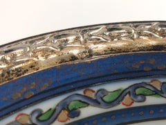 Coppia di piatti Samson con bordo in argento massiccio  Francese