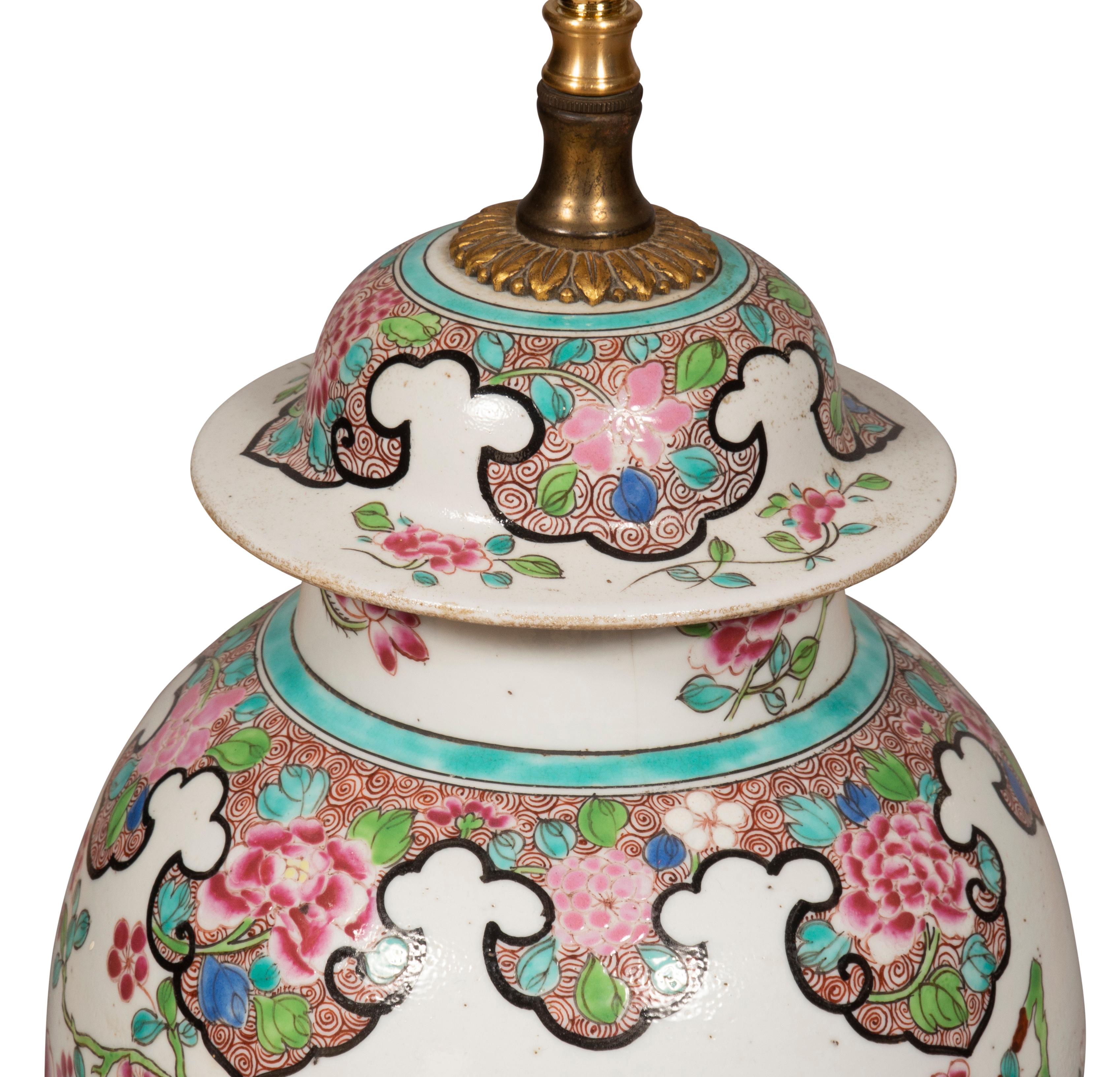 Pair Of Samson Porcelain Table Lamps For Sale 4