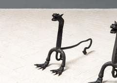 Pair of Samuel Yellin Style Andirons