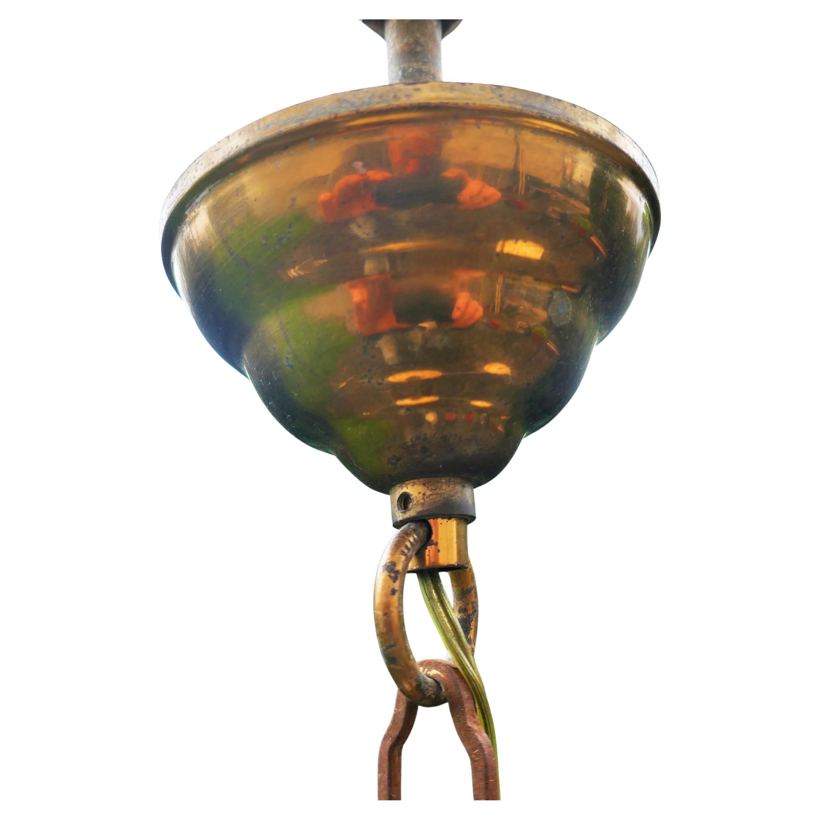 Pair of sandblasted glass lanterns with playing card suits Lanterns Pendant in vendita 6