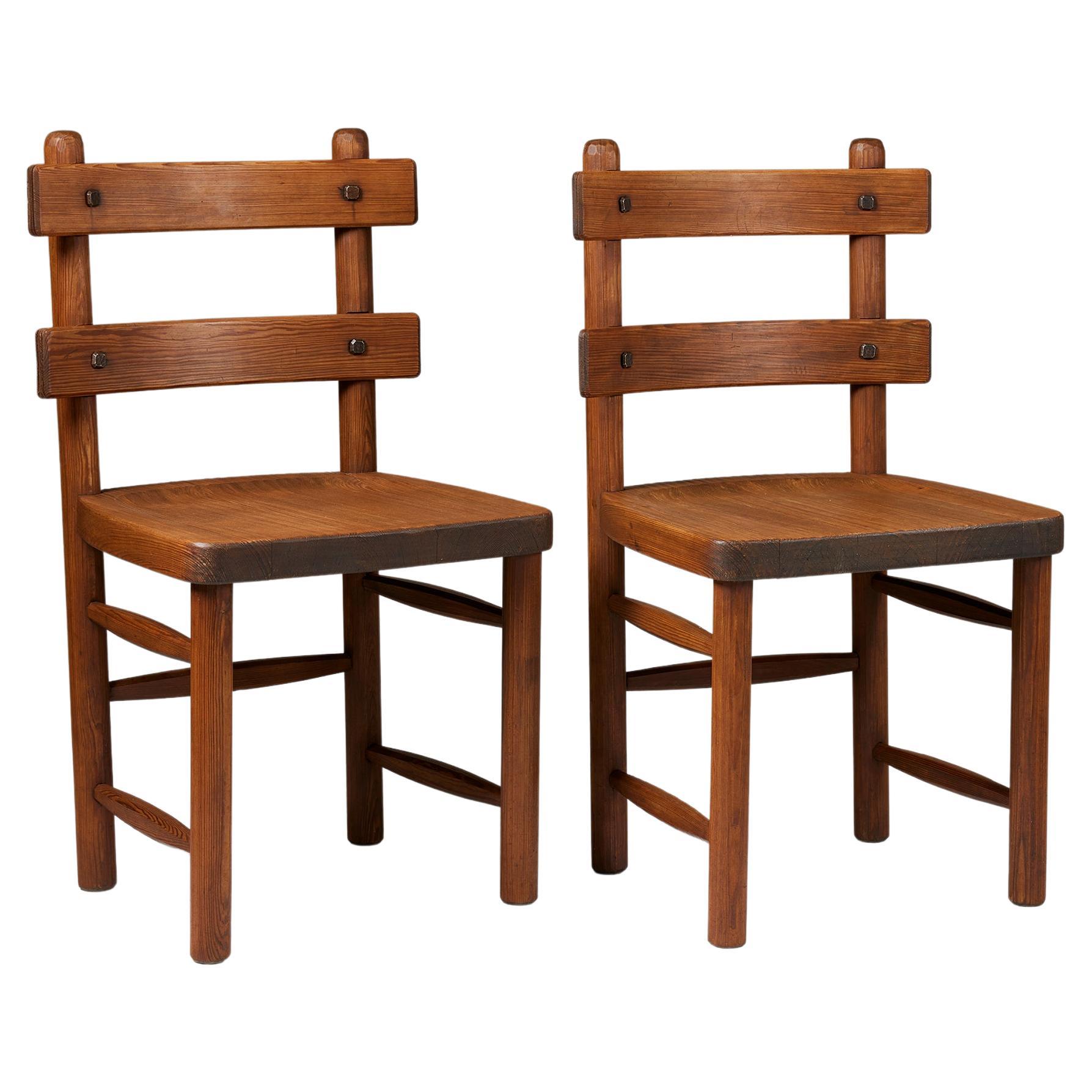 Pair of ‘Sandhamn’ Chairs Designed by Axel Einar Hjorth for Nordiska Kompaniet