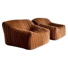 Pair of "Sandra lounge chairs by Annie Hierominus for Cinna, France, 1970s
