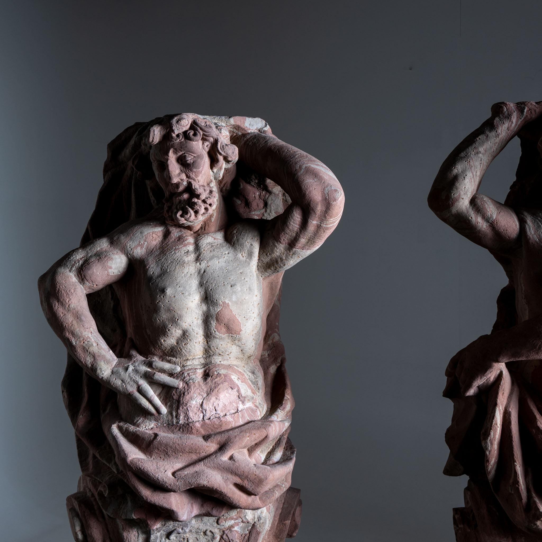 Pair of Sandstone Atlases, Cornelius Andreas Donett (attributed to, 1682-1748) For Sale 6