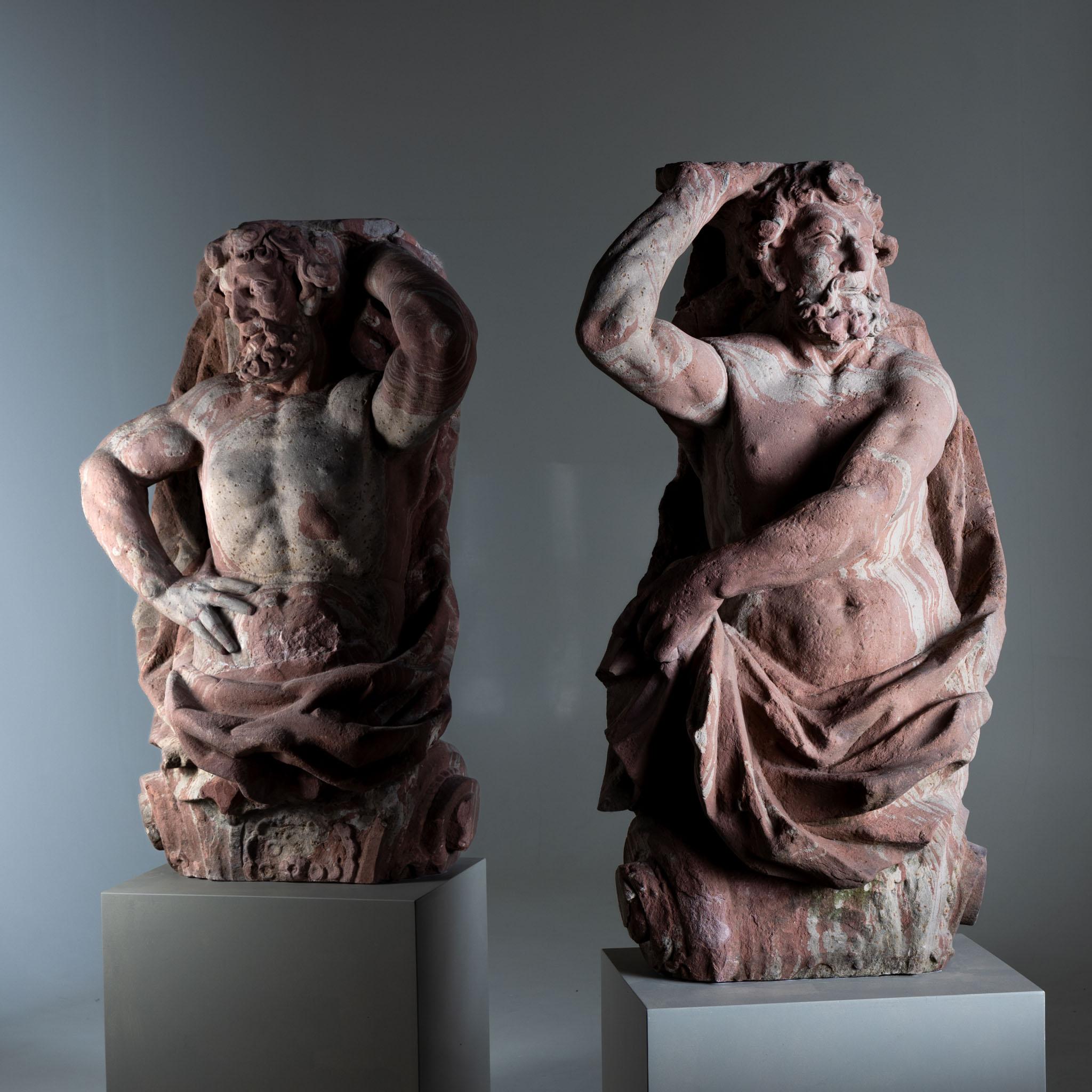 Pair of Sandstone Atlases, Cornelius Andreas Donett (attributed to, 1682-1748) For Sale 10