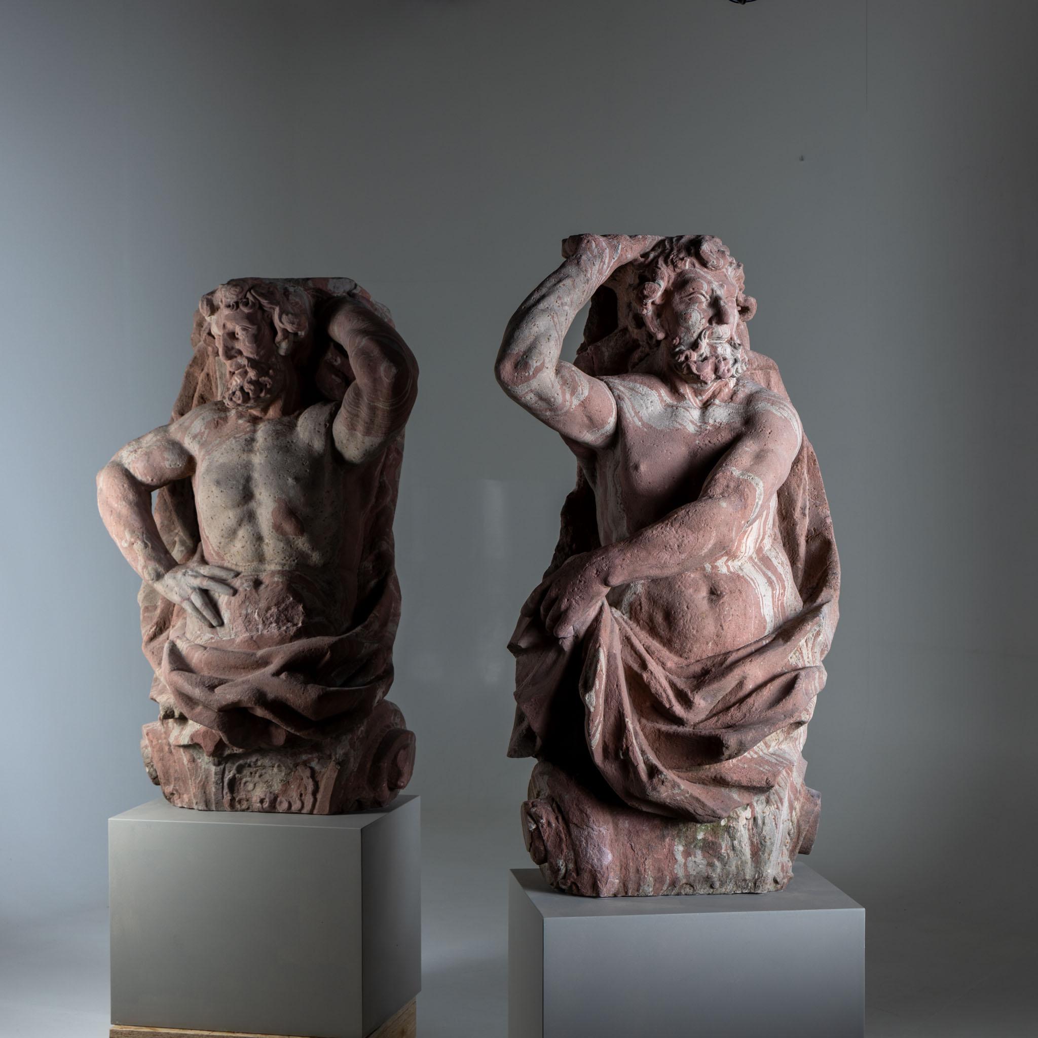 Pair of Sandstone Atlases, Cornelius Andreas Donett (attributed to, 1682-1748) For Sale 11