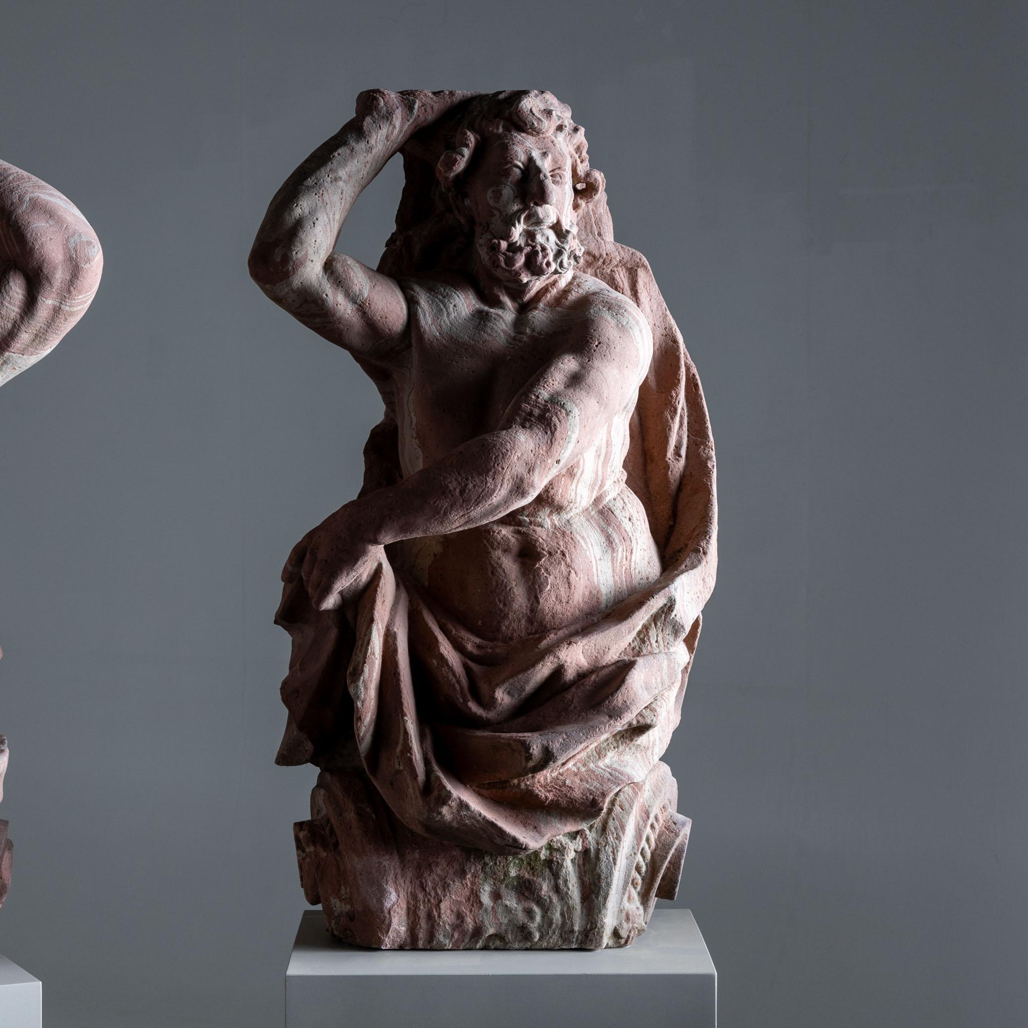 Pair of Sandstone Atlases, Cornelius Andreas Donett (attributed to, 1682-1748) For Sale 1