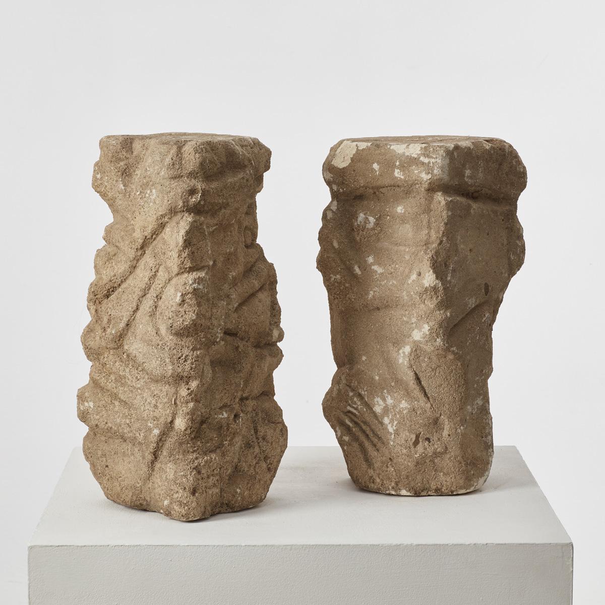 Pair of Sandstone Sculptures In Fair Condition In London, GB