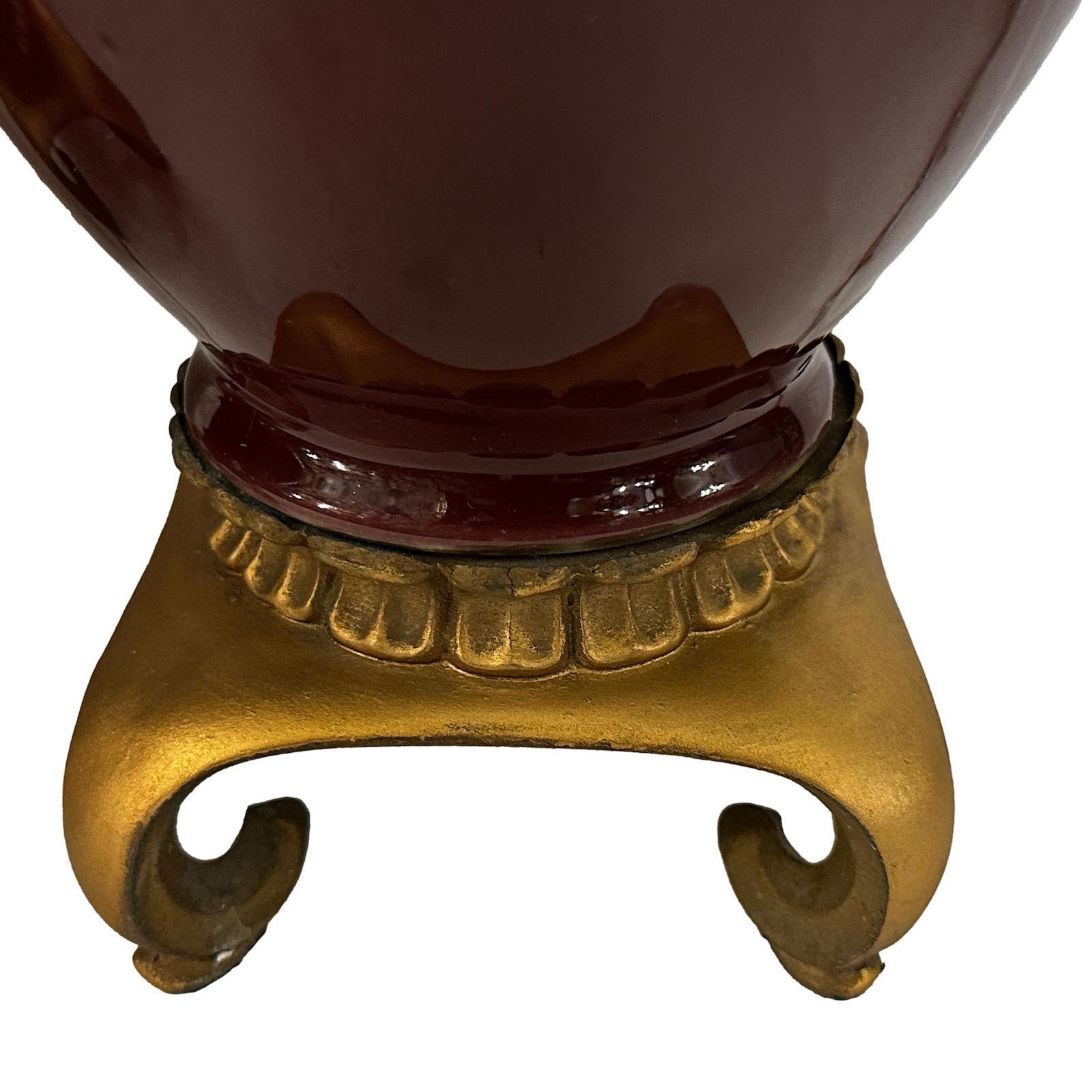 Paar Sang-de-Boeuf-Lampen (Französisch) im Angebot