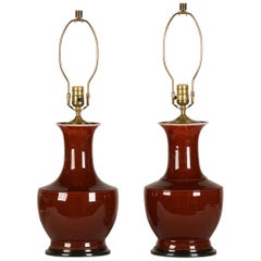 Antique Pair of “Sang de Boeuf” Lamps