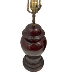 Pair of Sang De Boeuf Porcelain Lamps