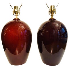 Pair of Sange de Boeuf Table Lamps