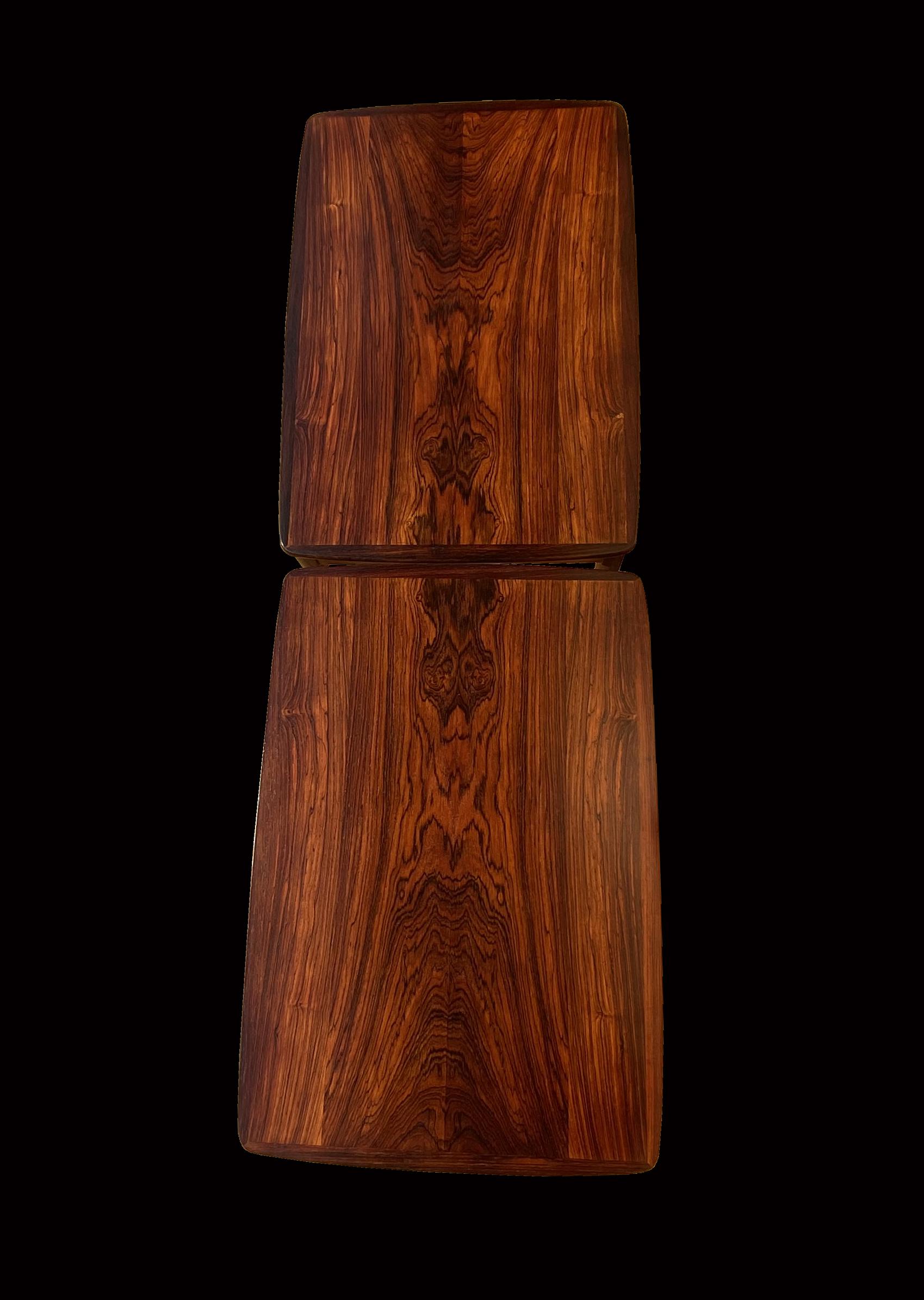 20th Century Pair of Santos Rosewood Tables by Yngve Sandstrom for Seffle Mobelfabrik