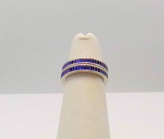 Pair of Sapphire Eternity Bands in Platinum