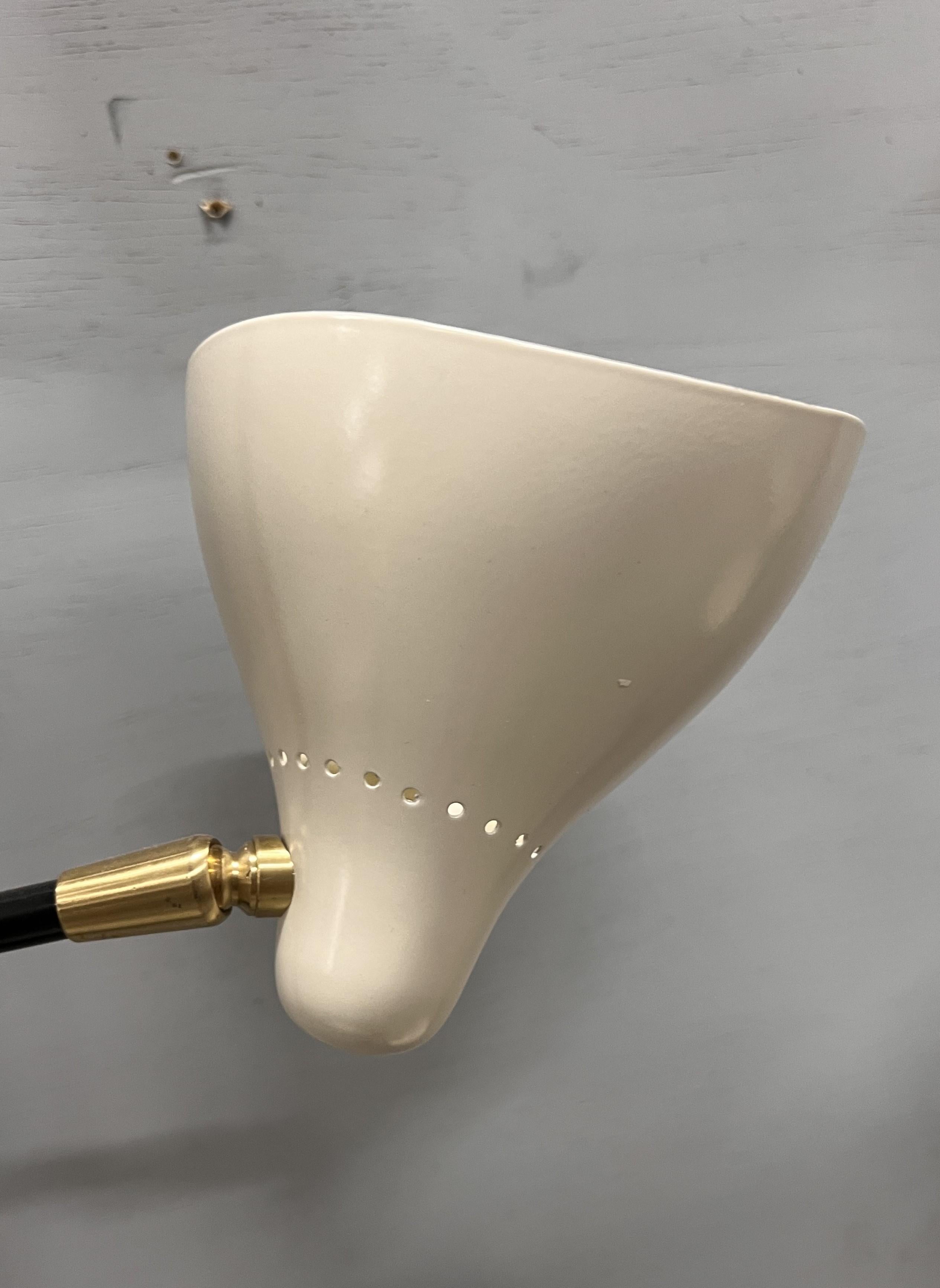 Aluminum Pair of Sarfatti Style Italian Sconces For Sale