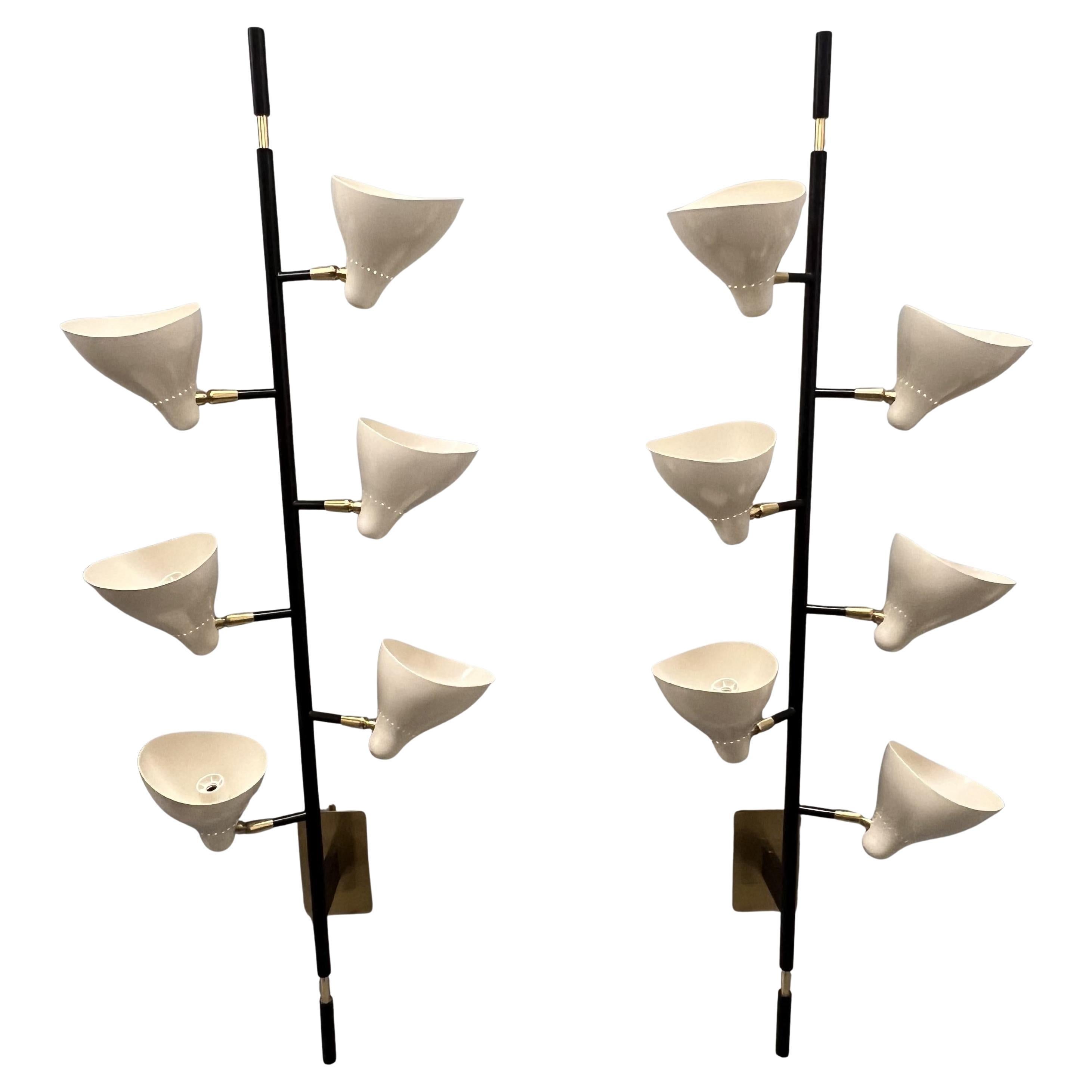 Pair of Sarfatti Style Italian Sconces