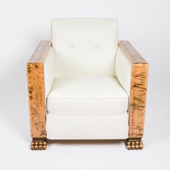 Paire de fauteuils Art Déco en bouleau satiné